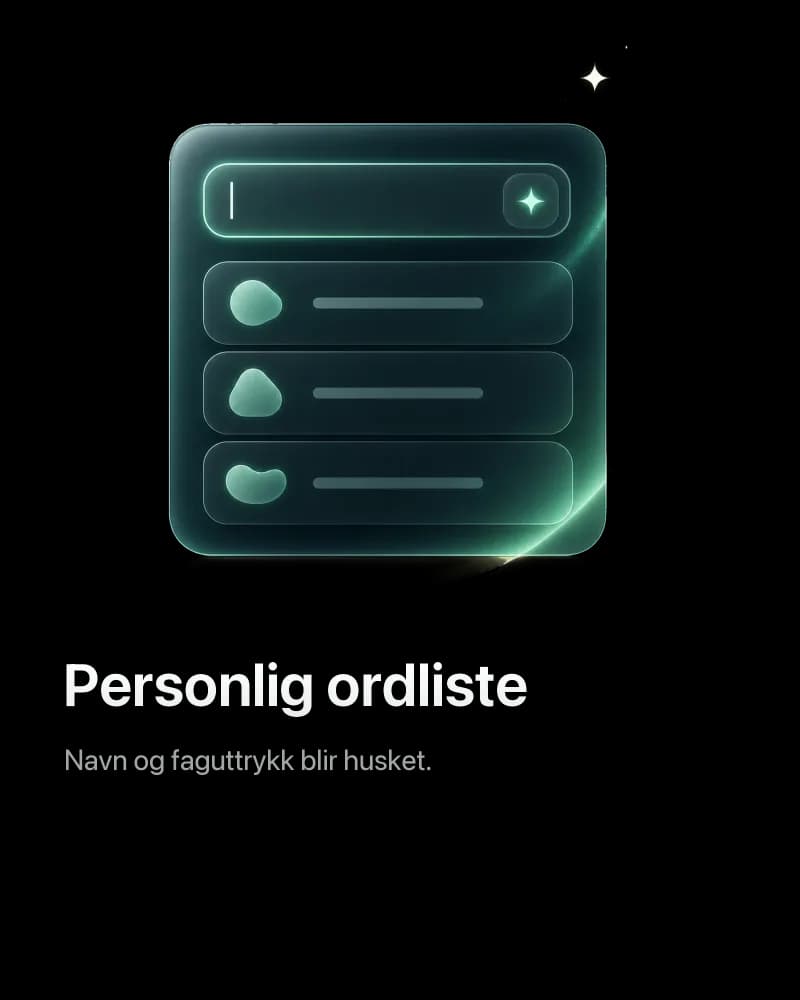 Personlig ordliste