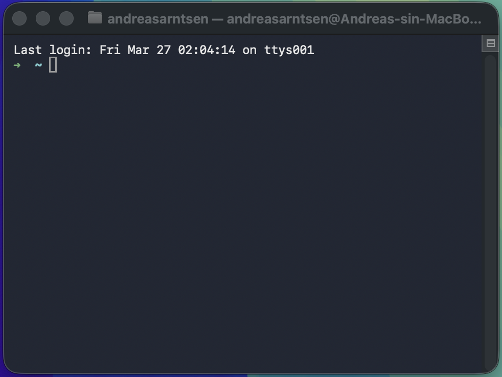 Installer Kviskr med Homebrew i Terminal på macOS